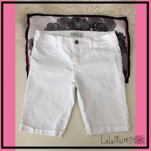 Abercrombie Girl’s White Denim Bermuda Shorts 16